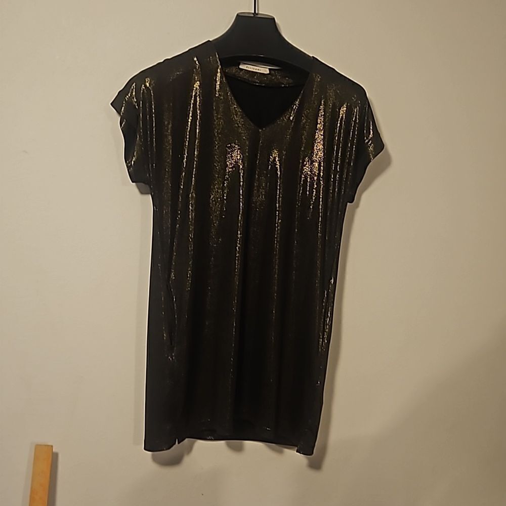 ELLision woman mini dress gold black S